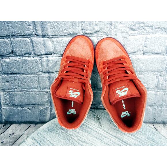 Nike SB Dunk Low Pro PRM Mystic Red/Emerald Rise Women 8 NIB - Picture 8 of 13